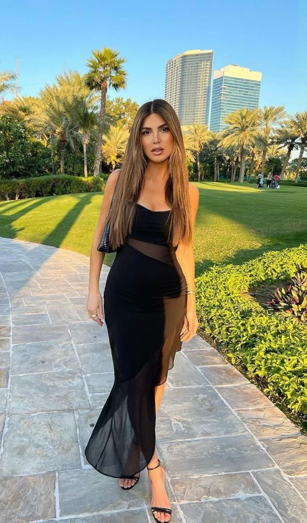 Strap Bodycon Midi Dress in Black - Image 3