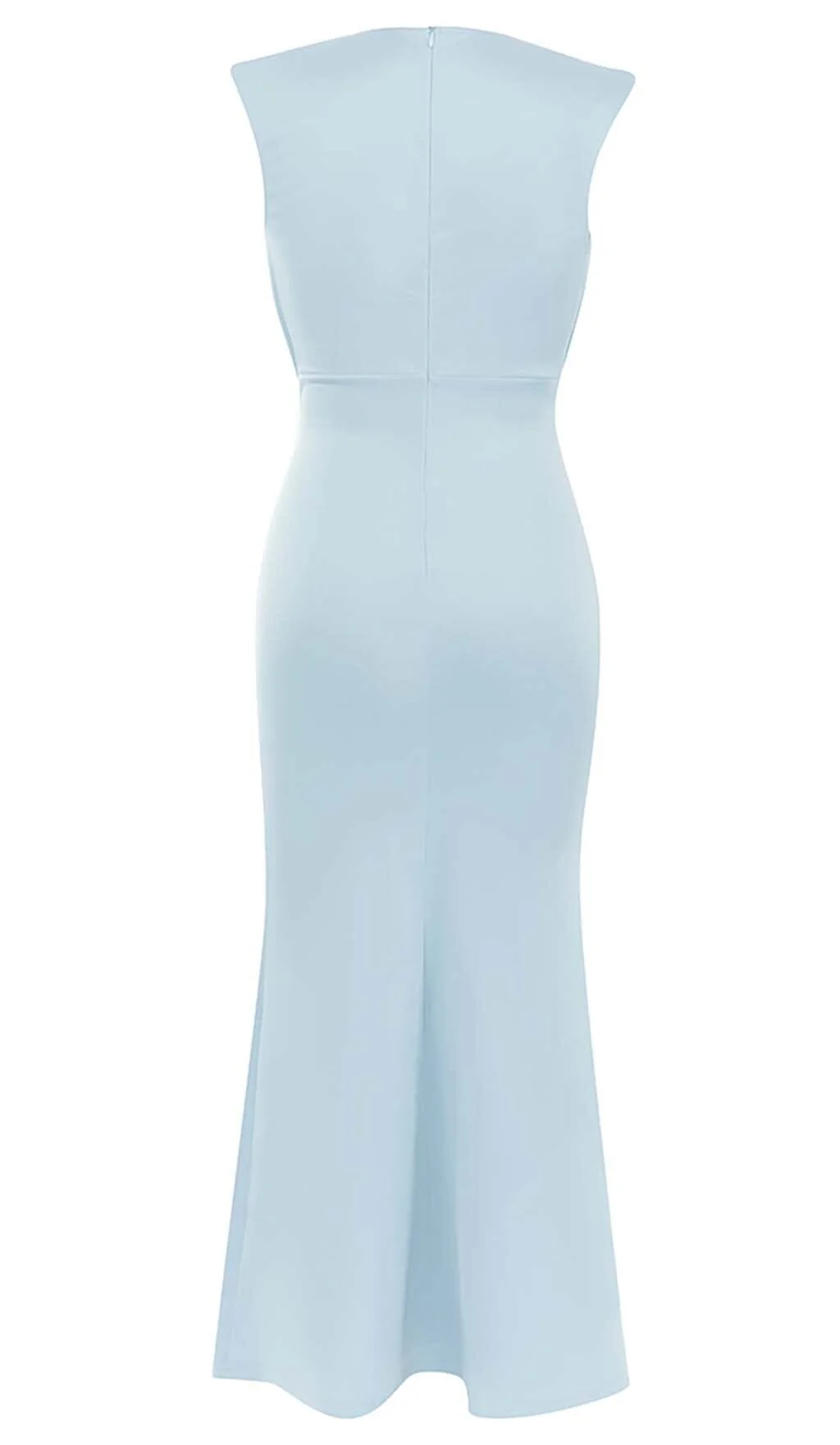 Sleeveless Thigh Slit Dress in Light Blue - Image 4