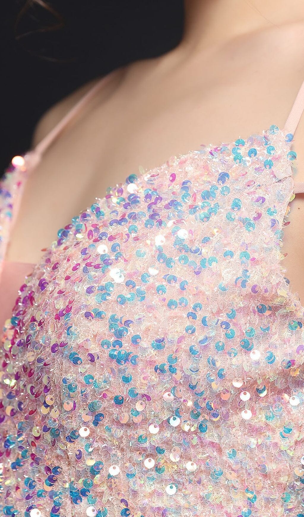 Sequined Plunge Midi Dress - Image 5