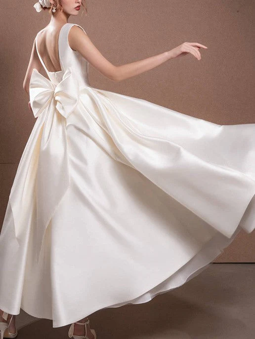 Halter Satin Evening Dress - Image 3