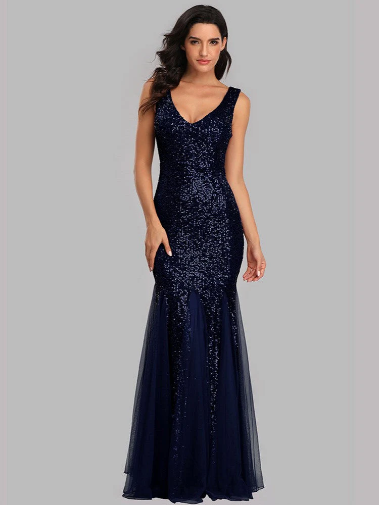 Sequin Gauze Evening Dress - Image 4