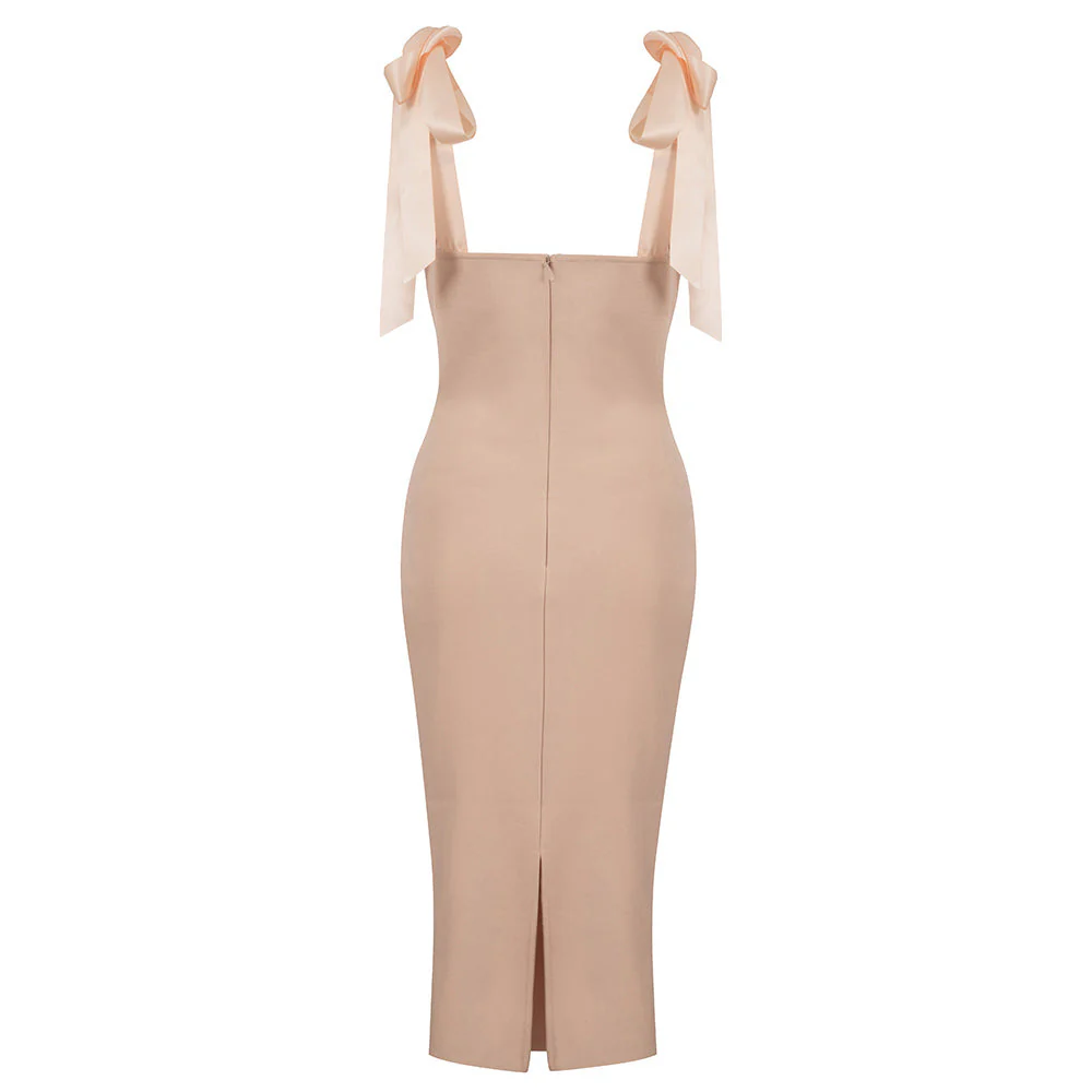 Strappy Sleeveless Midi Striped Bandage Dress HB77230 - Image 5