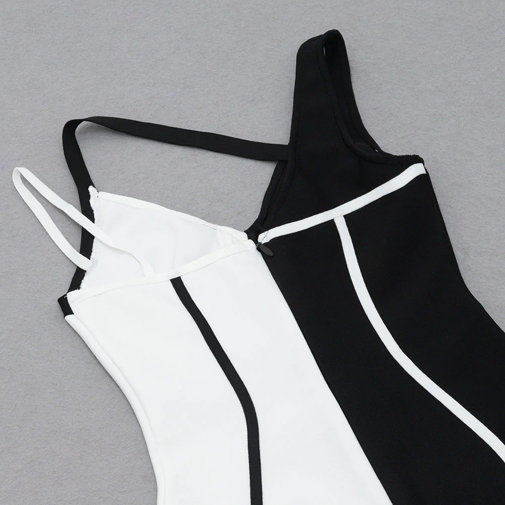 Strappy Sleeveless Midi Splicing Bandage Dress HB7959 - Image 6