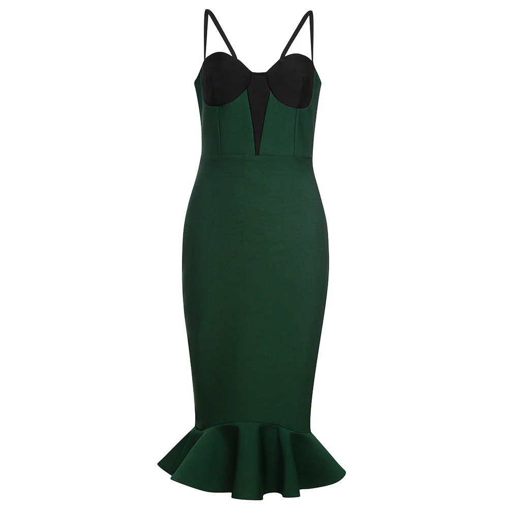 Strappy Sleeveless Midi Fishtail Bandage Dress HB79530 - Image 4