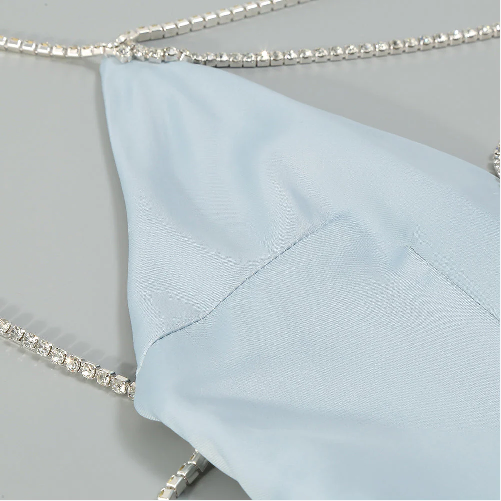 Strappy Sleeveless Drill Chain Bodycon Jumpsuit - Image 17