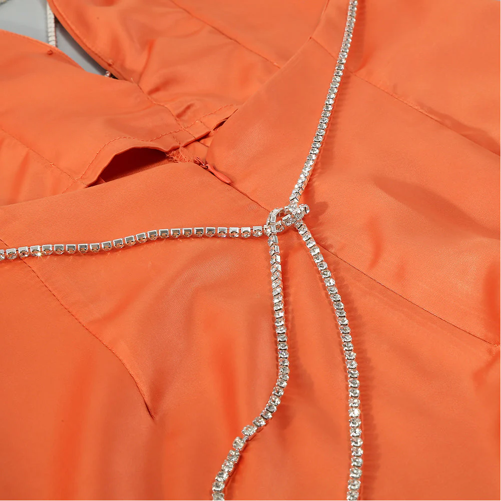 Strappy Sleeveless Drill Chain Bodycon Jumpsuit - Image 9
