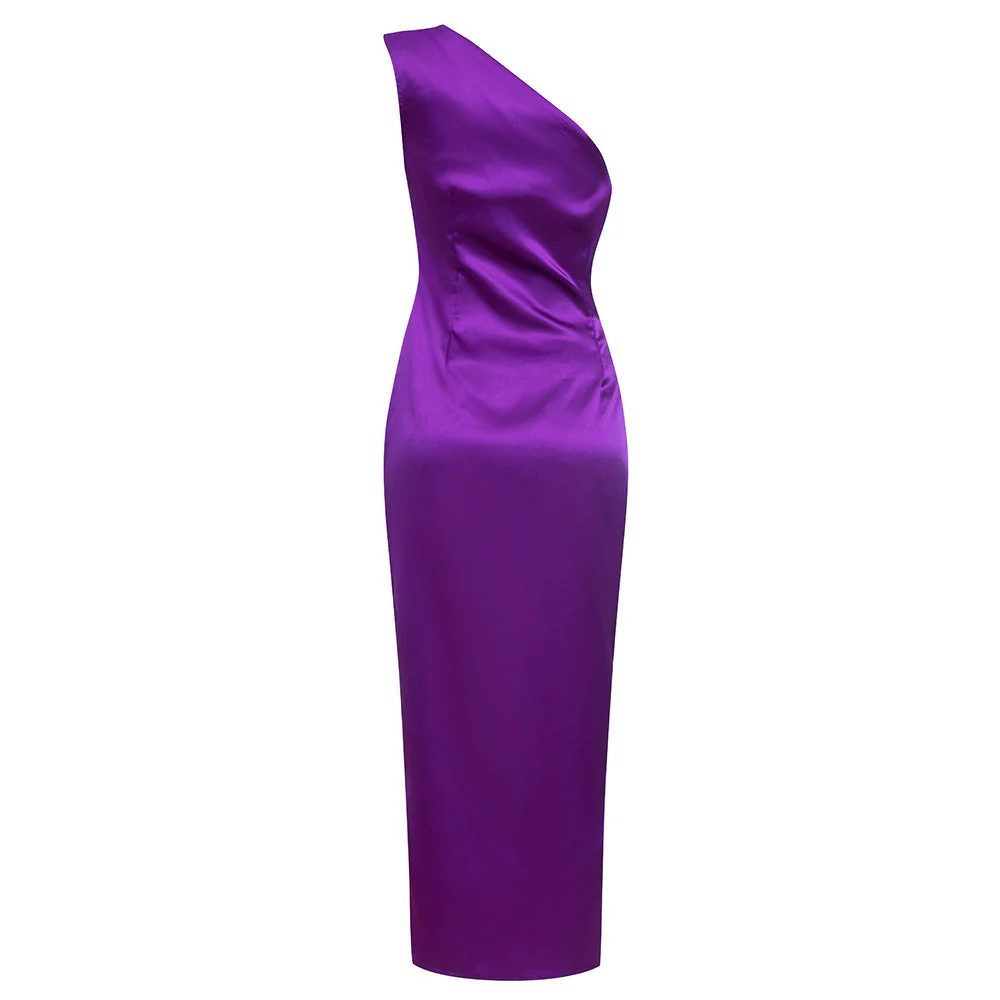 One Shoulder Sleeveless Maxi Hollow Out Bodycon Dress HB76670 - Image 4