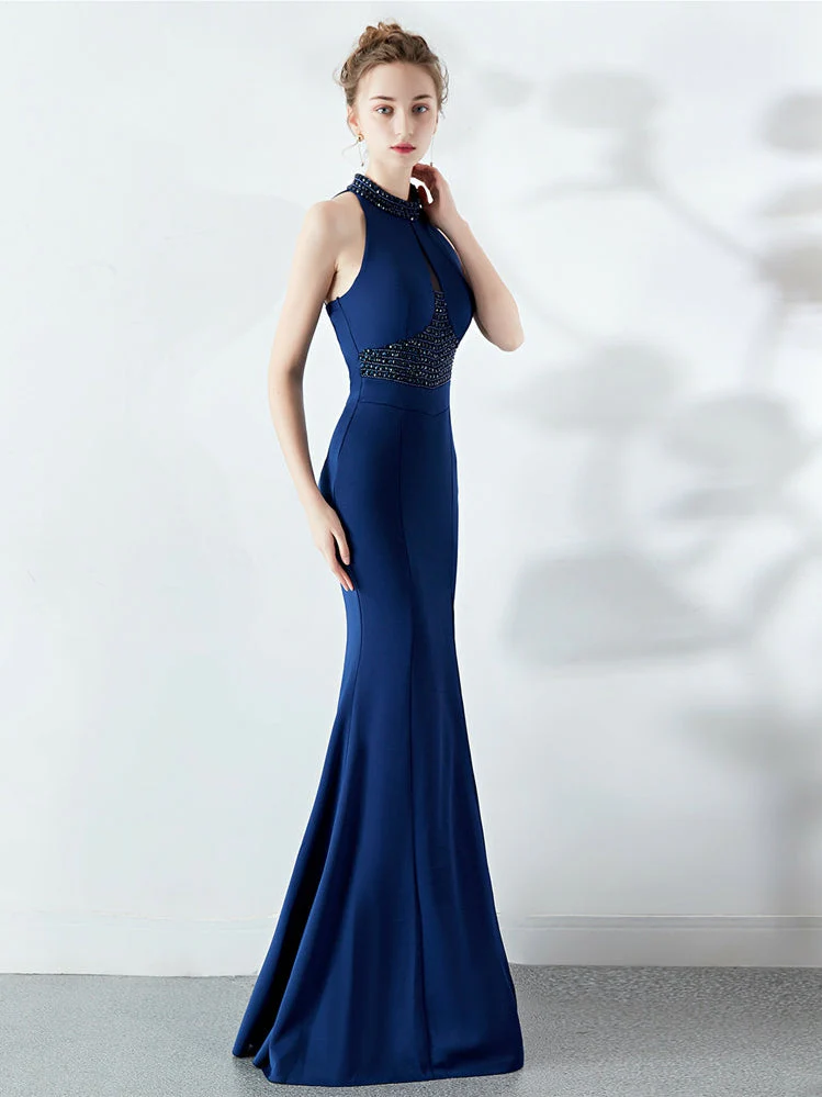 long style Halter evening dress - Image 3