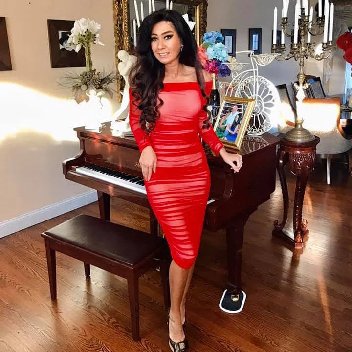 Off Shoulder Long Sleeve Ruched Mini Bodycon Dress FSP19054 - Image 11
