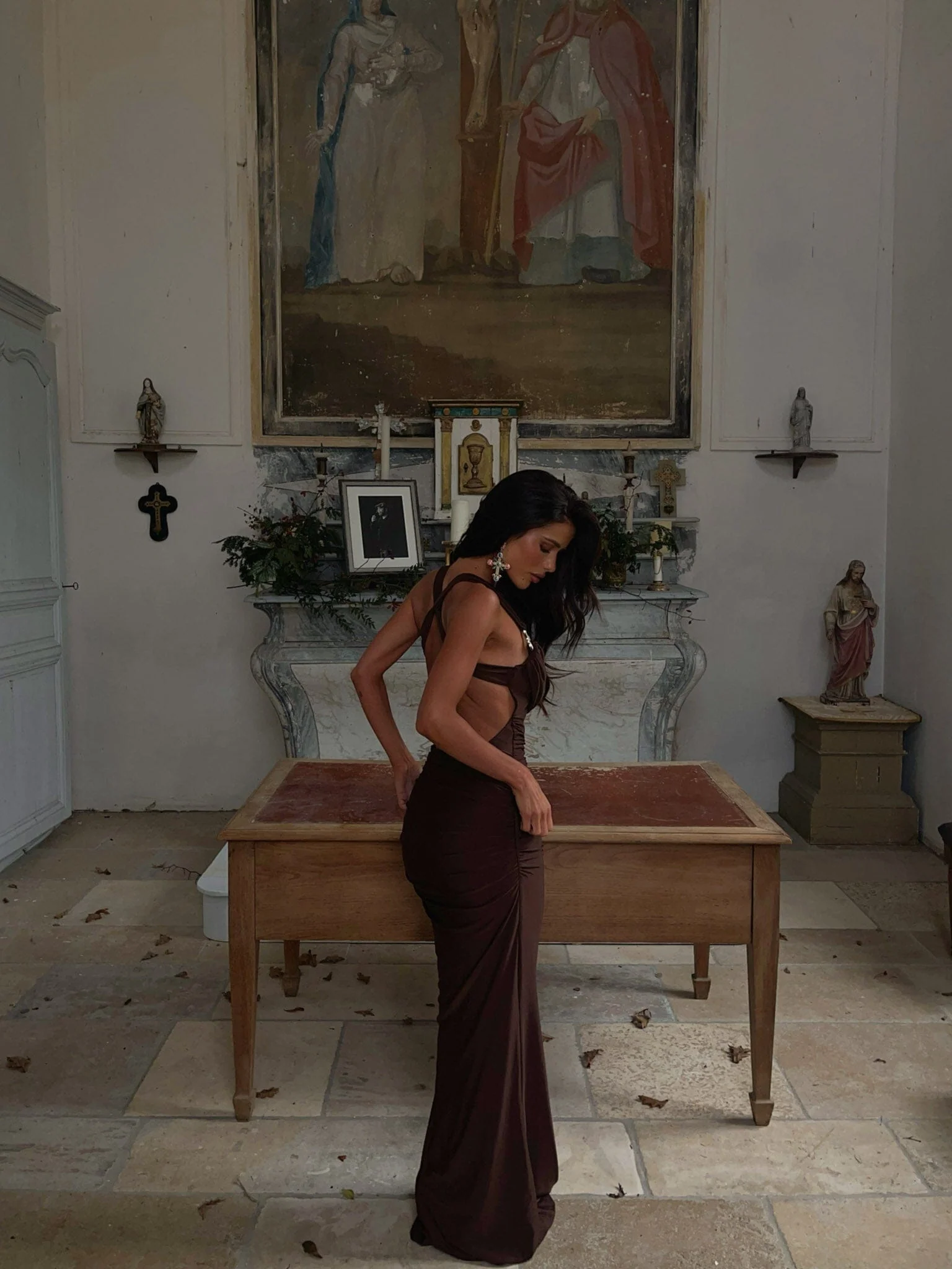 PRIA MAXI DRESS CHOCOLATE - Image 2