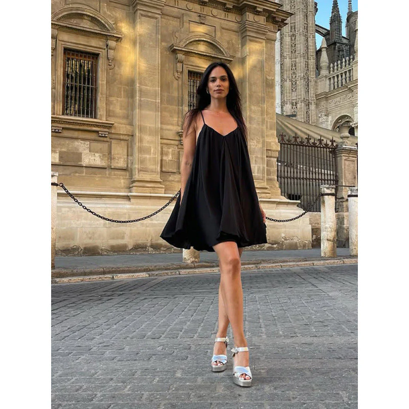 Chloe Flowy Mini Dress - Image 4