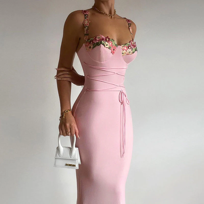 American style breast cup applique dress - Image 2