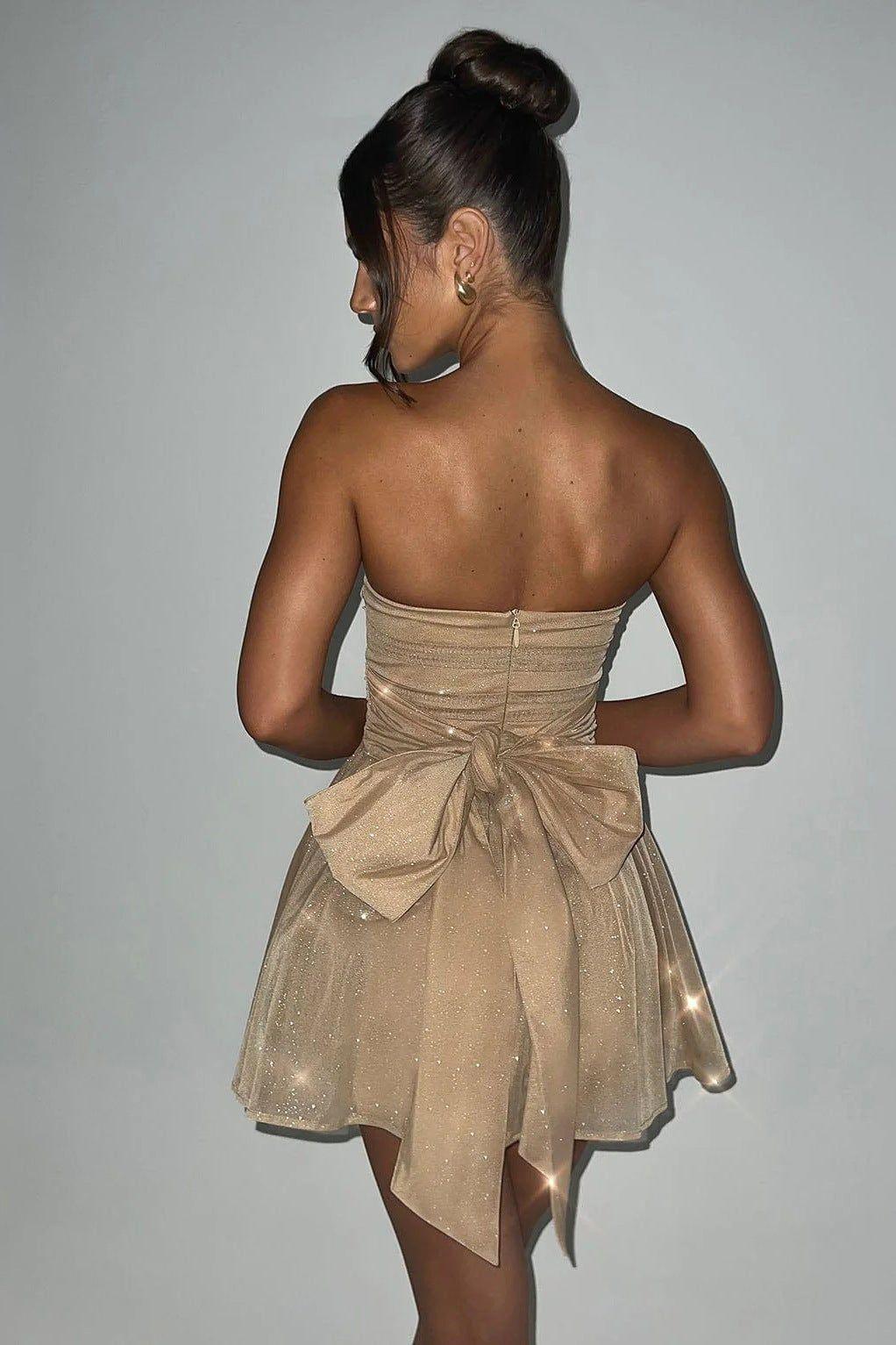 Strapless backless short evening dress - Image 5
