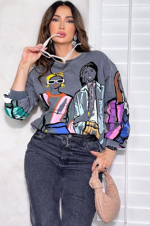 Printed casual sweatshirt - Image 2