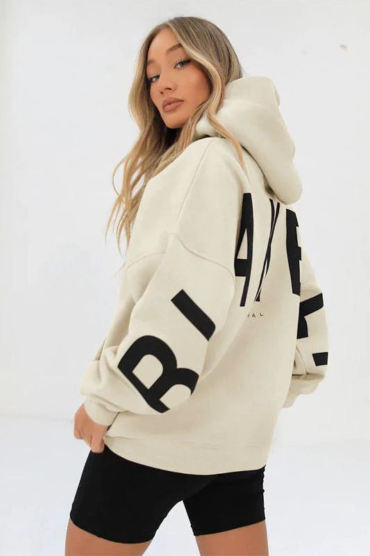 Loose Fit Hoodie with Big Thick Letters - Image 13