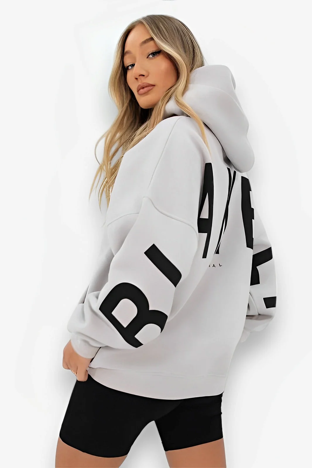 Loose Fit Hoodie with Big Thick Letters - Image 2