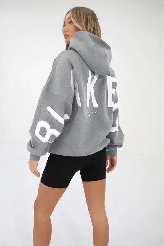 Loose Fit Hoodie with Big Thick Letters - Image 3