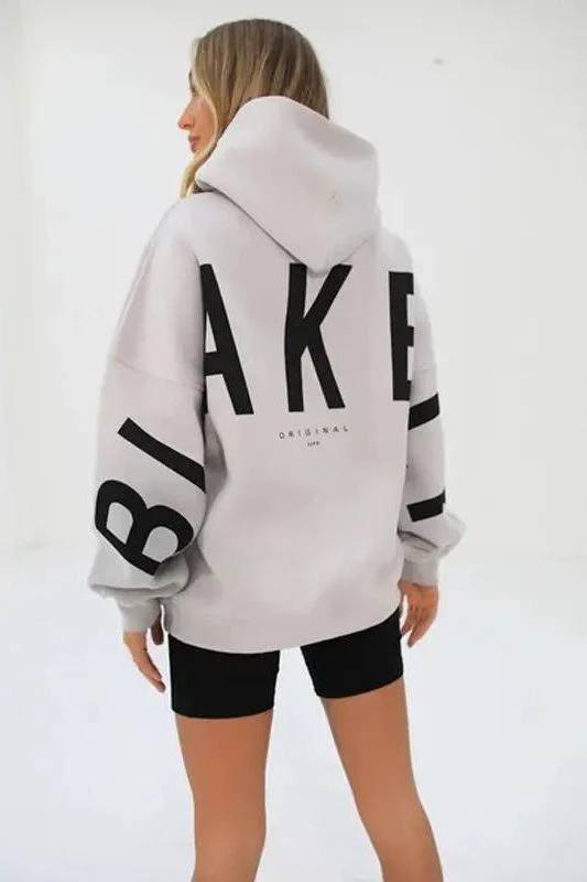 Loose Fit Hoodie with Big Thick Letters - Image 8