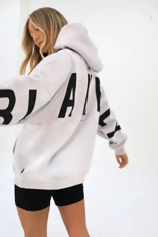 Loose Fit Hoodie with Big Thick Letters - Image 9