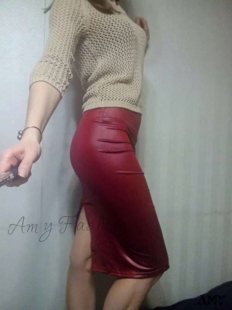 Amy Fashion - Women New Fashion Back Split Sexy Skirt - Image 13
