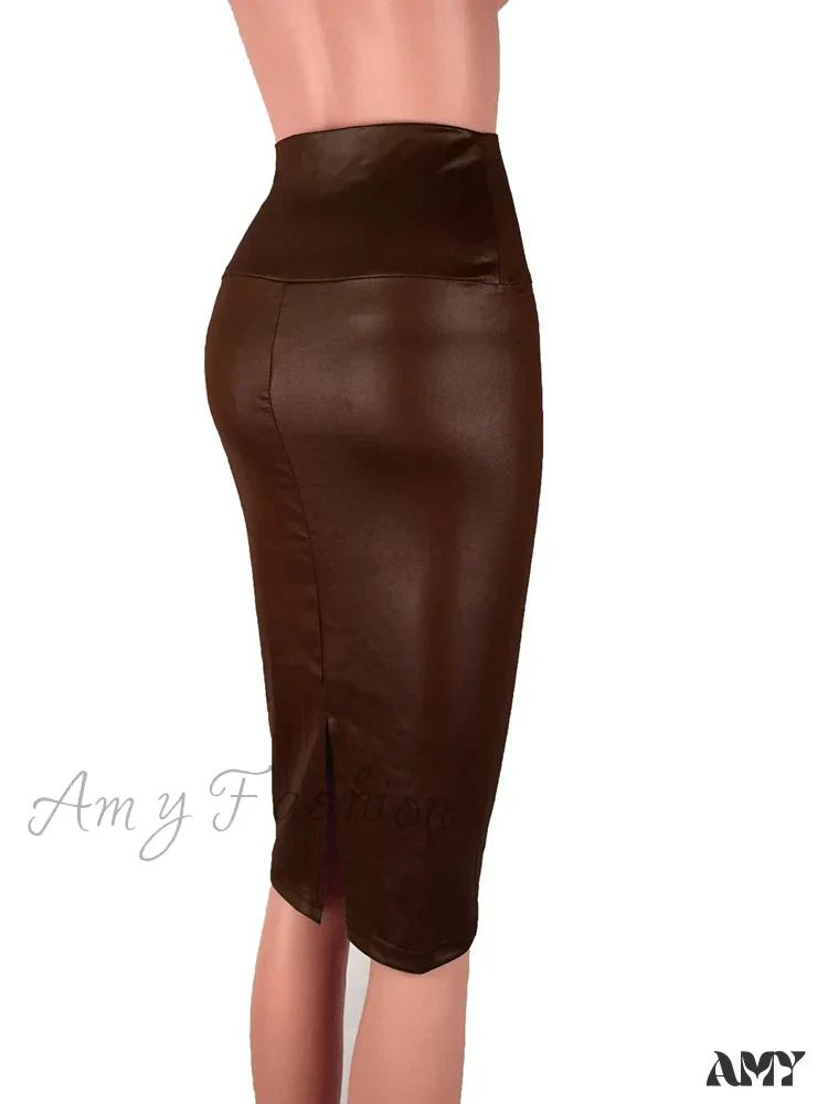 Amy Fashion - Women New Fashion Back Split Sexy Skirt - Image 14
