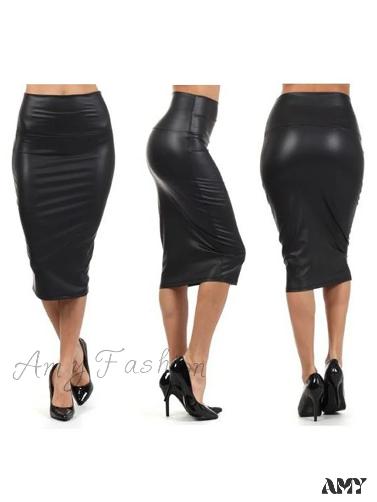 Amy Fashion - Women New Fashion Back Split Sexy Skirt - Image 2