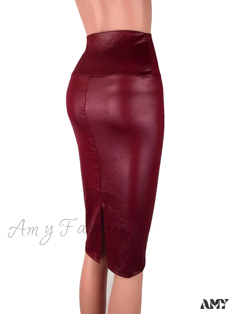 Amy Fashion - Women New Fashion Back Split Sexy Skirt - Image 5