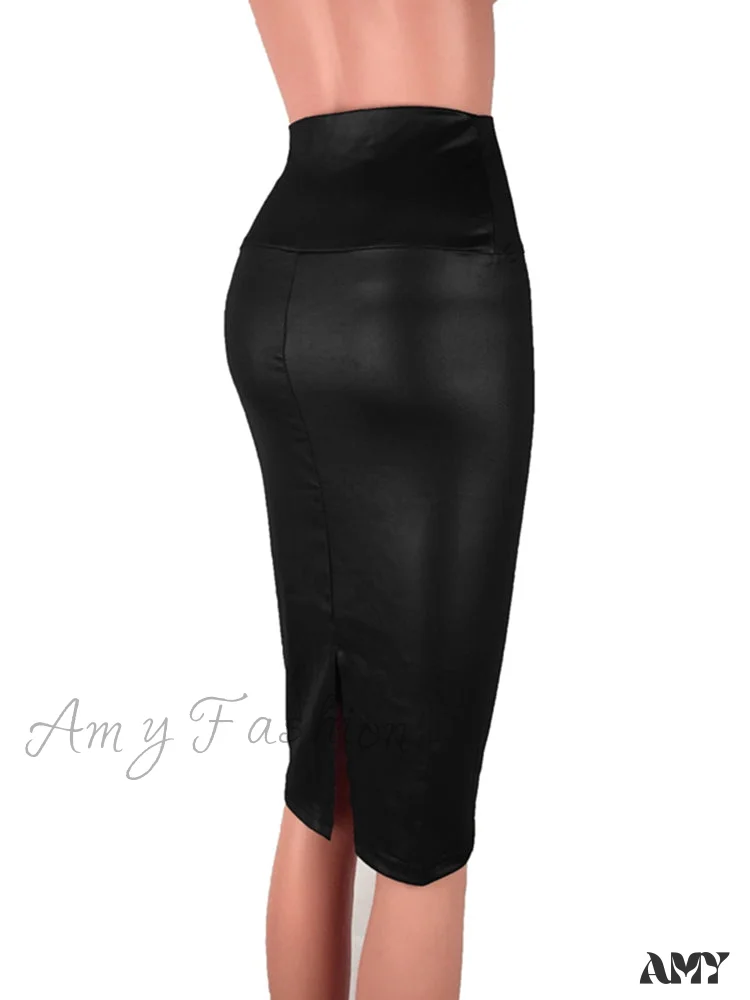 Amy Fashion - Women New Fashion Back Split Sexy Skirt - Image 6