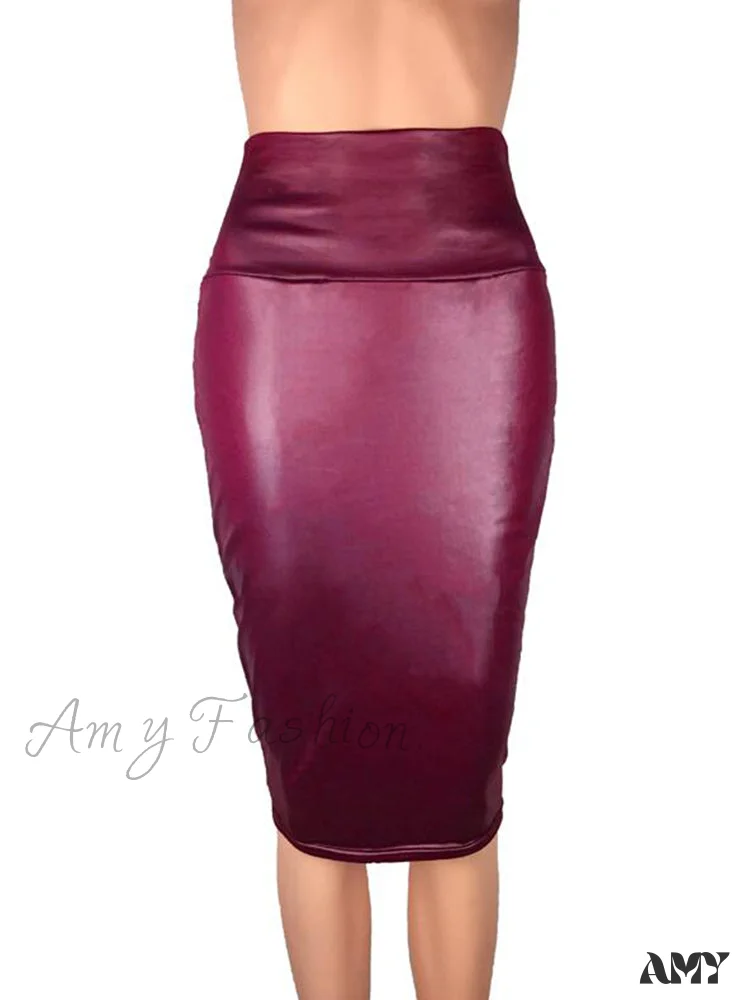 Amy Fashion - Women New Fashion Back Split Sexy Skirt - Image 9