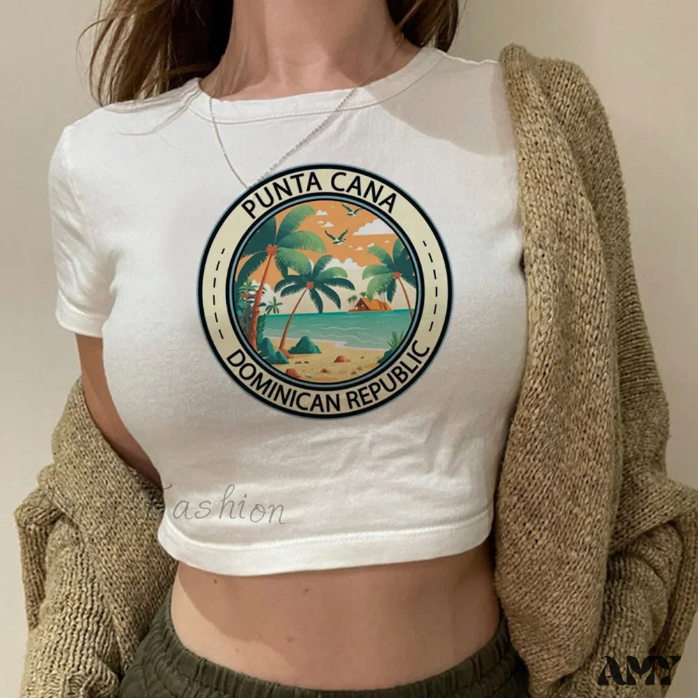 Sexy Women Cyber Fairycore Girl Short Sleeve Crop Top - Image 5