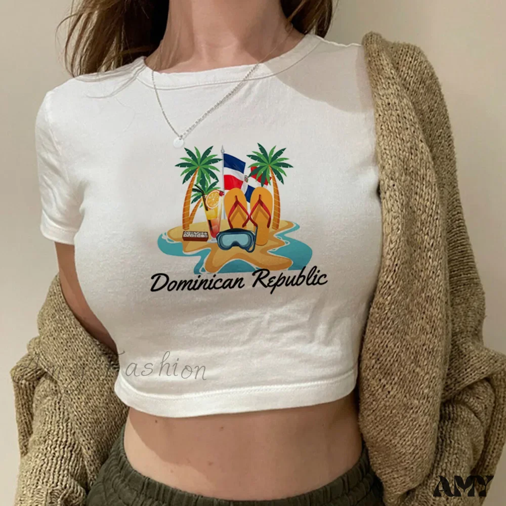 Sexy Women Cyber Fairycore Girl Short Sleeve Crop Top - Image 6