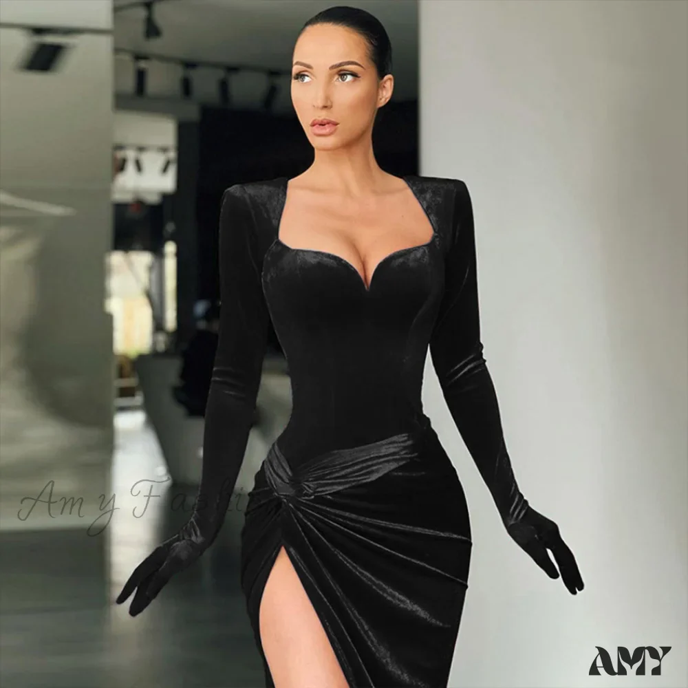 Amy Fashion - Elegant Bodycon Long Dress - Image 10