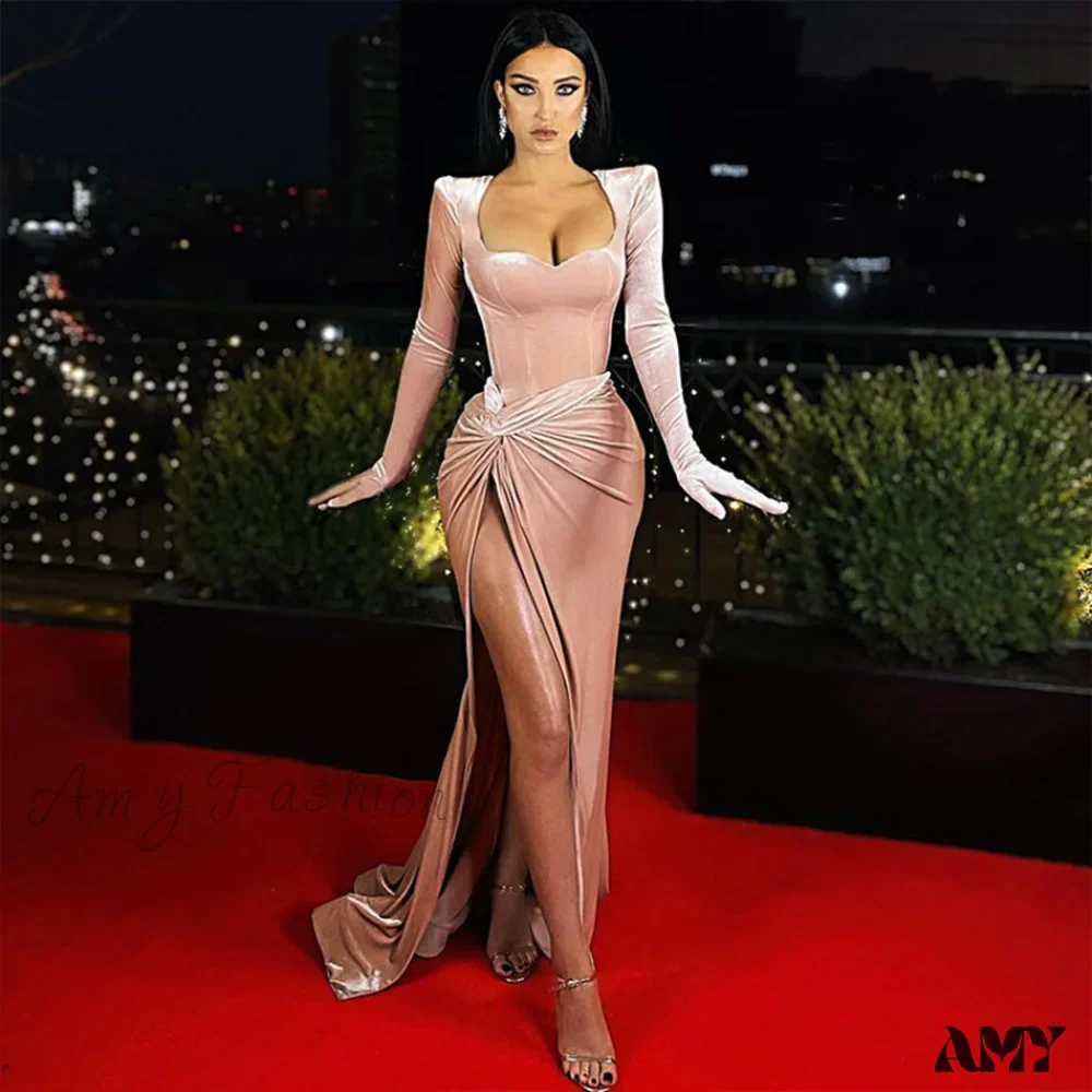 Amy Fashion - Elegant Bodycon Long Dress - Image 14