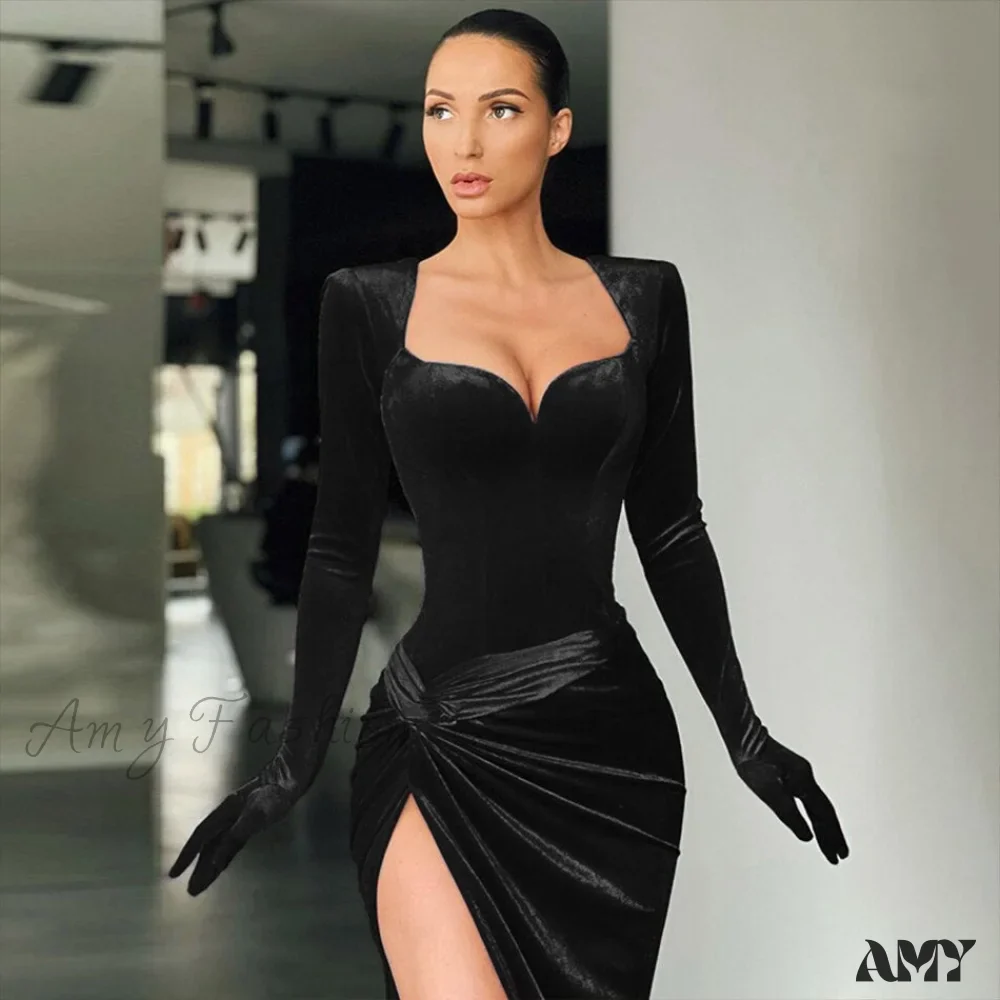 Amy Fashion - Elegant Bodycon Long Dress - Image 5