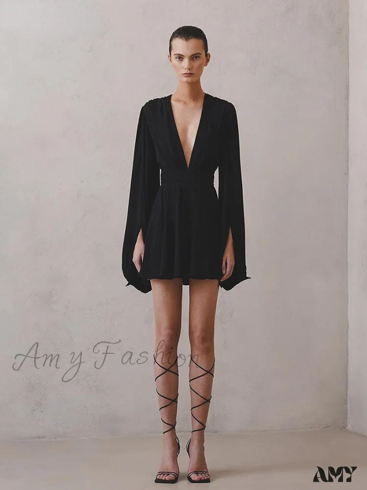Amy Fashion - Elegant Pleated High Waist Dresses - Image 4