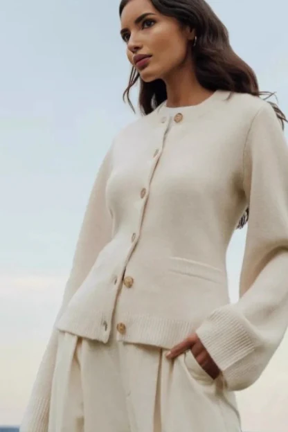 Elegant Versatile Loose Slouchy Knit Cardigan - Image 2