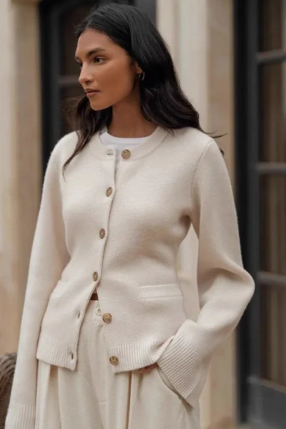 Elegant Versatile Loose Slouchy Knit Cardigan - Image 3