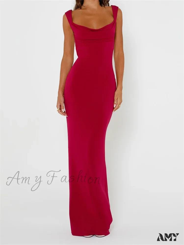 Amy Fashion - Elegant Women Bow Patchwork Sleeveless V-neck Low Cut Backless Solid Cocktail Party Formal Vestidos - Image 5