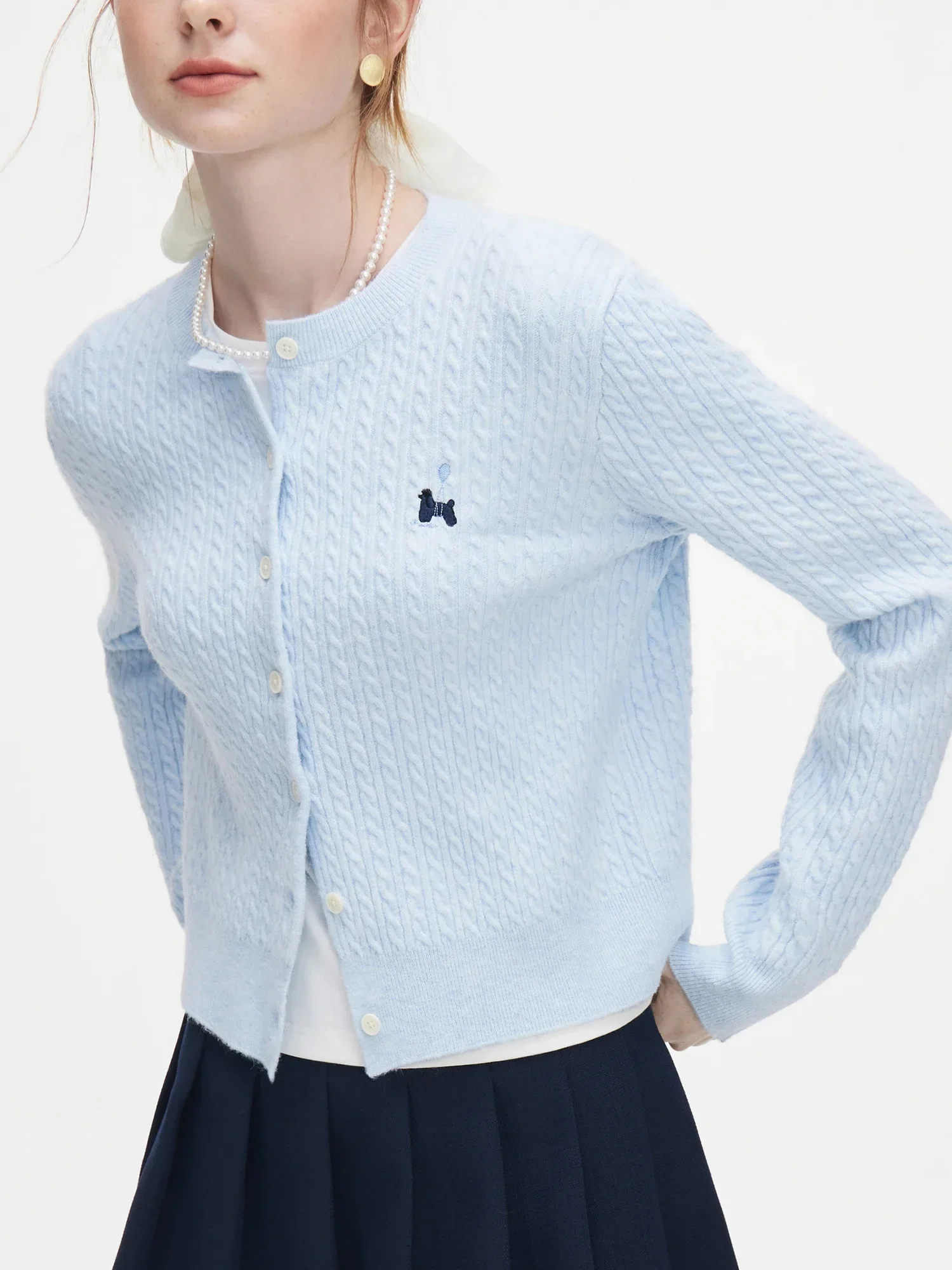 Embroidered Casual Knit Autumn Cardigan - Image 2