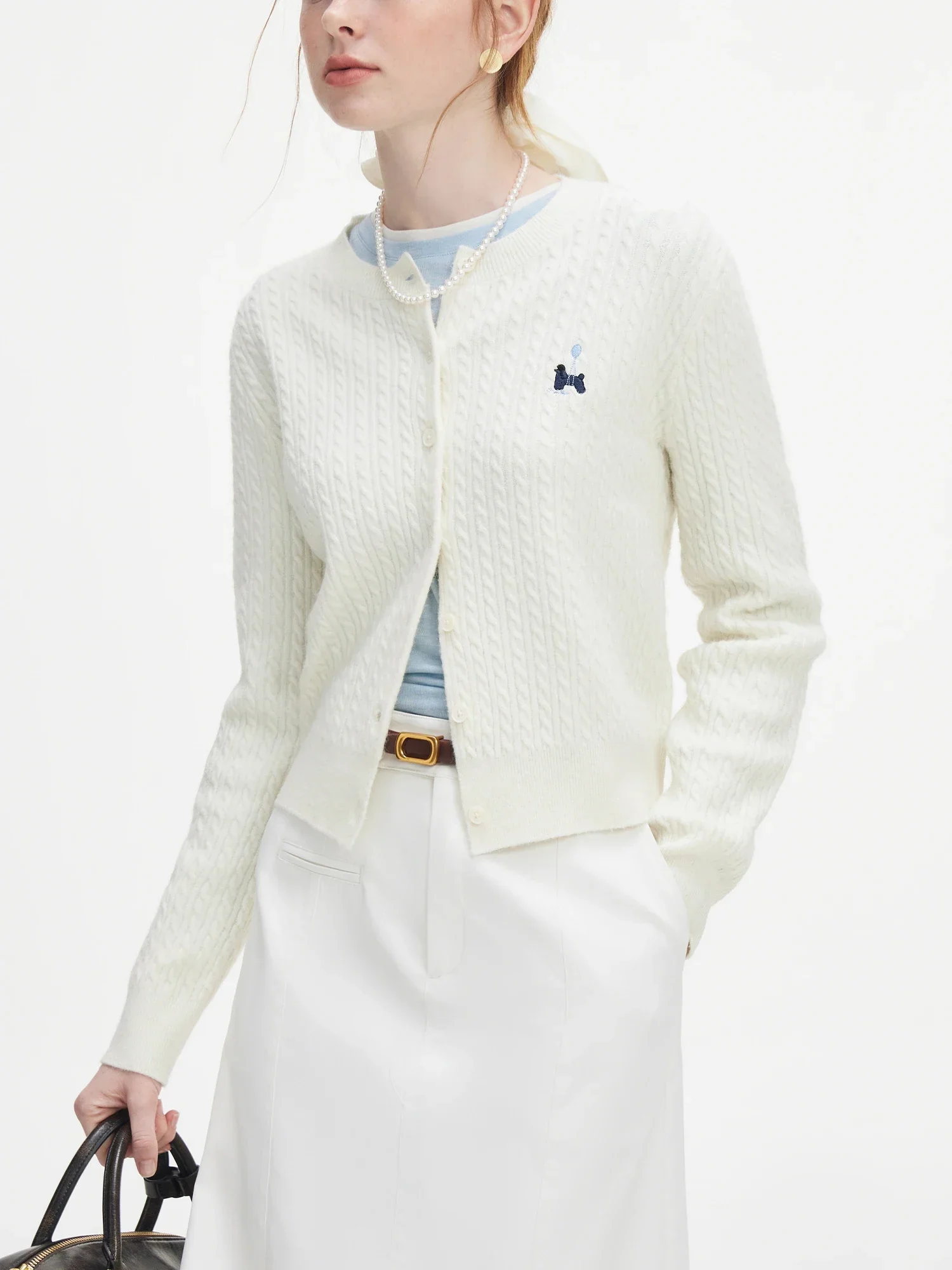 Embroidered Casual Knit Autumn Cardigan - Image 3