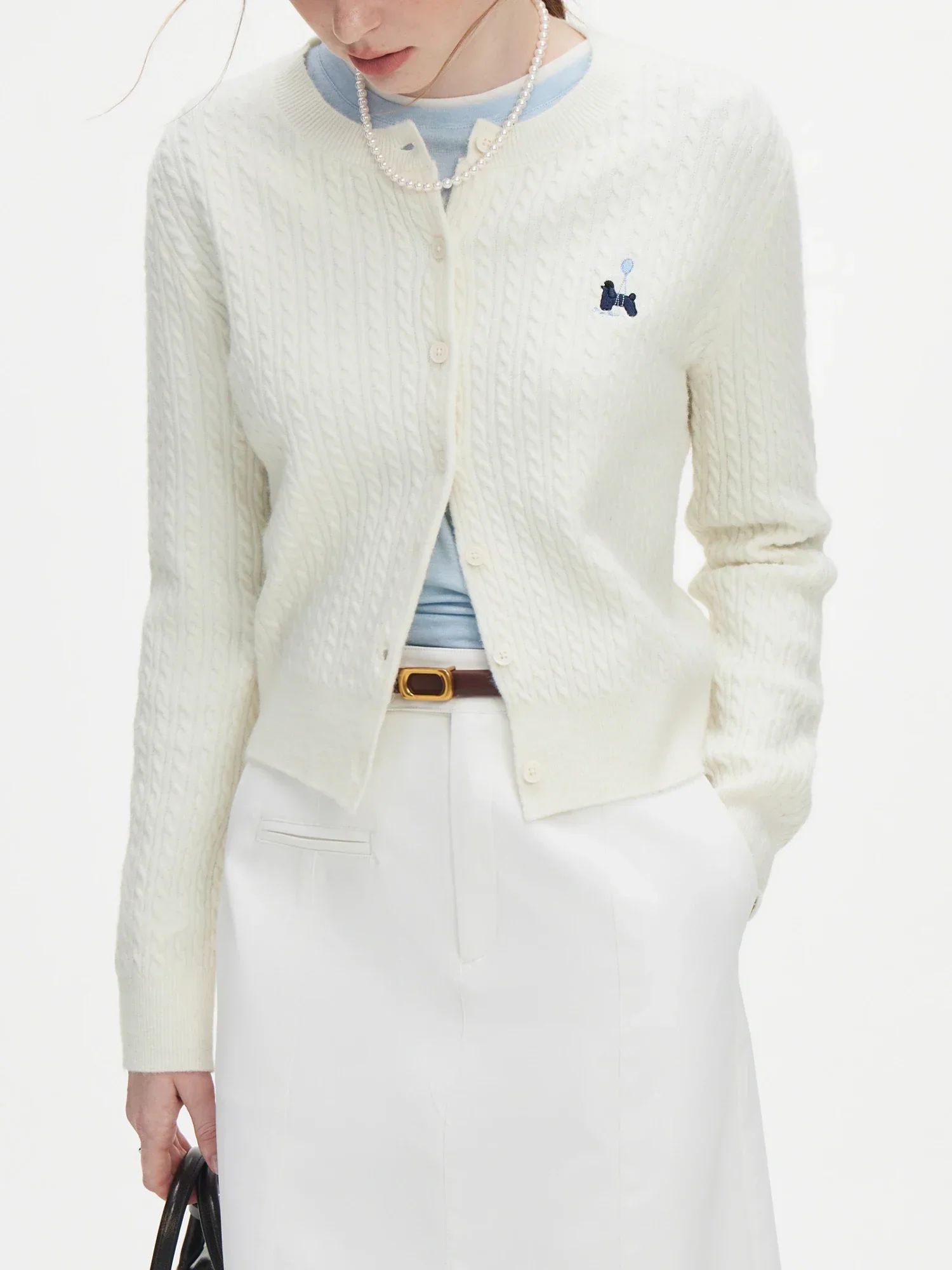 Embroidered Casual Knit Autumn Cardigan - Image 4