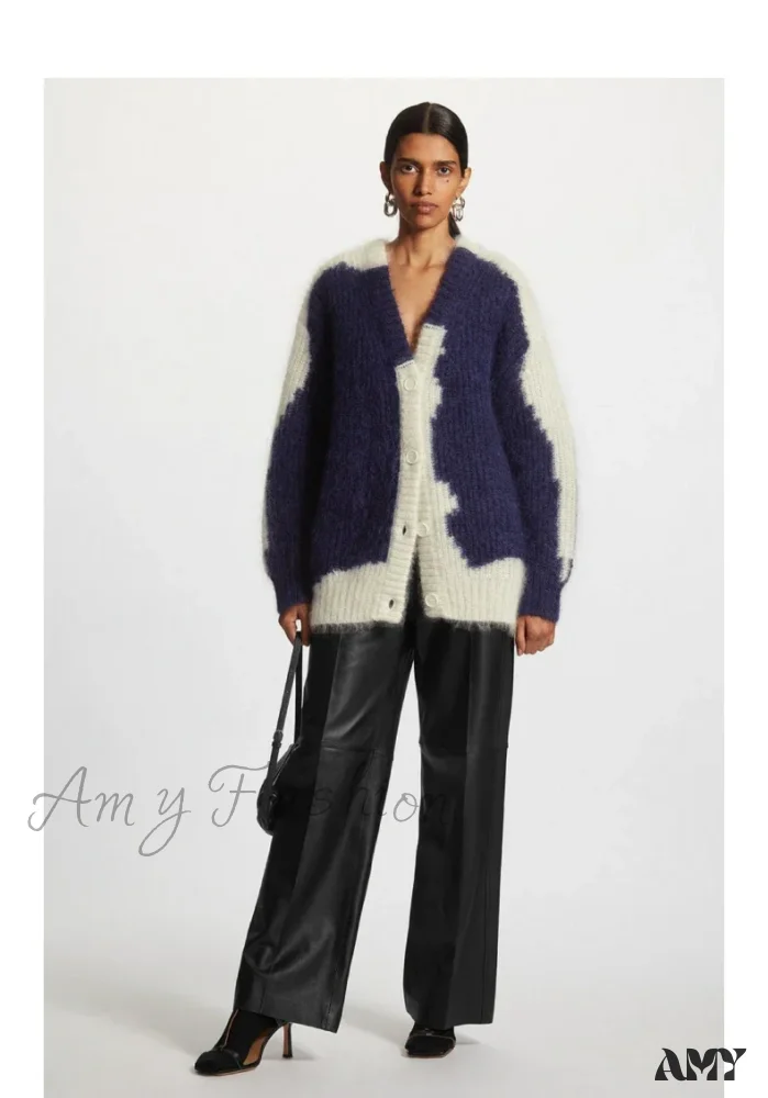 Ethereal New Casual Half-front Fleece Blend Long Sweater - Image 2