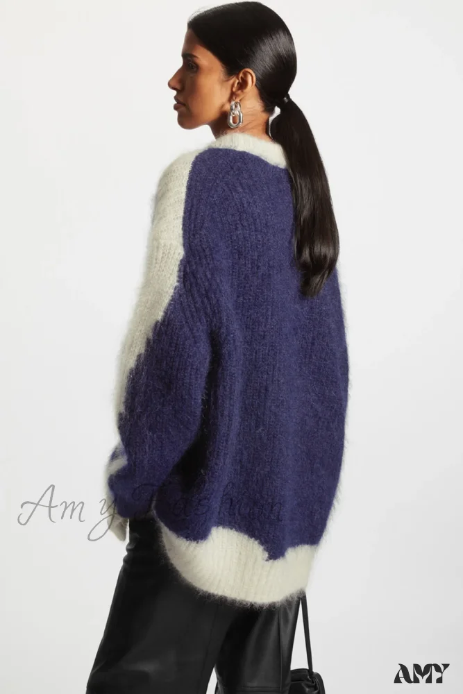 Ethereal New Casual Half-front Fleece Blend Long Sweater - Image 3