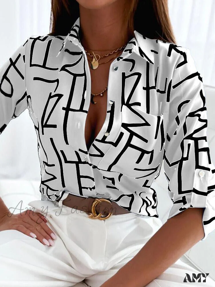 Amy Fashion - Fashion Floral Print Shirt