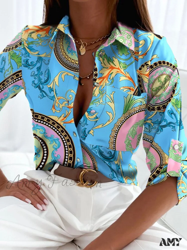 Amy Fashion - Fashion Floral Print Shirt - Image 6