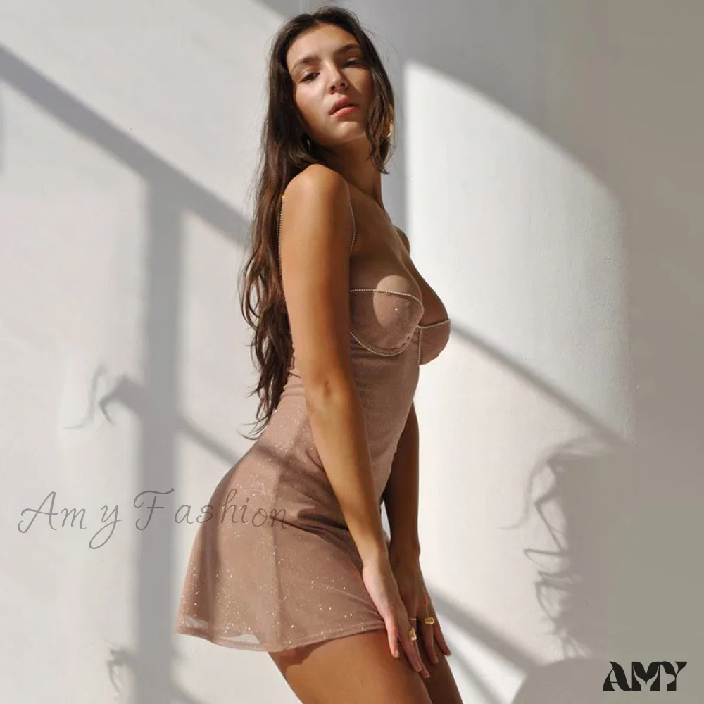 Amy Fashion - Sleeveless Backless Bodycon Short Dresses - Image 18
