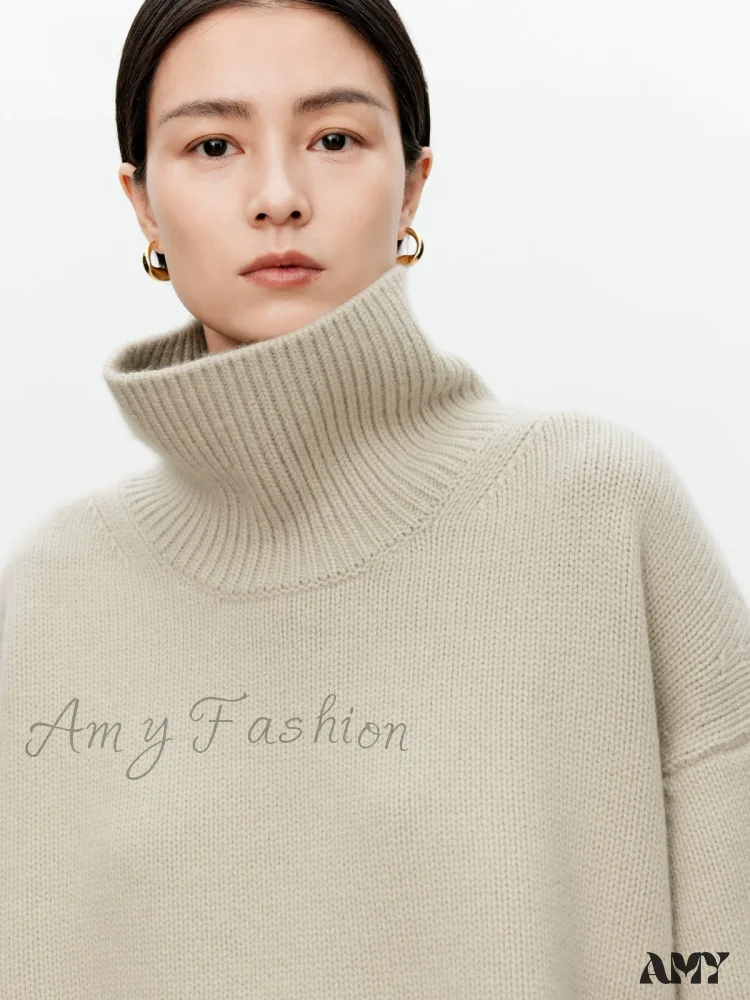 Female Loose Thick Languid Lazy Wind Pullover Knitting Base Wool Stylish Cozy Casual Sweater - Image 6