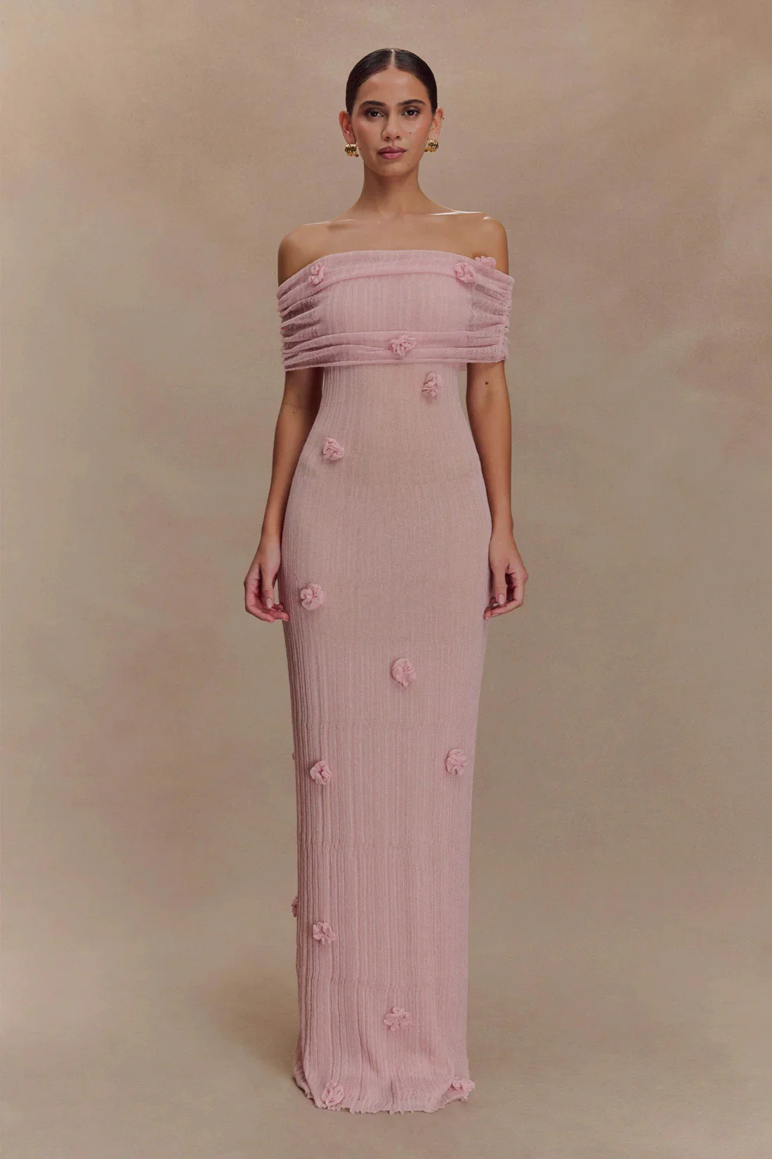 Floral Off-Shoulder Strapless Maxi Party Dress - Image 9