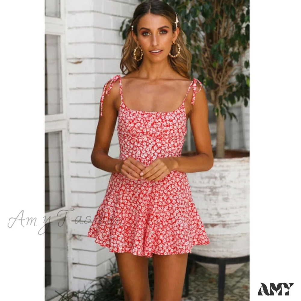 Amy Fashion - Flowers Print Vintage Bohemian Dresses - Image 4