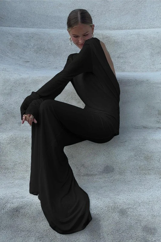 High-End Long Sleeve Backless Slim Party Dress - Image 7